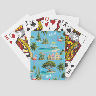 Aruba Caribbean Island lighthouse travel souvenir Playing Cards