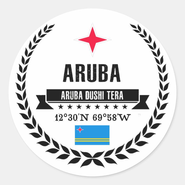 Aruba Classic Round Sticker (Front)