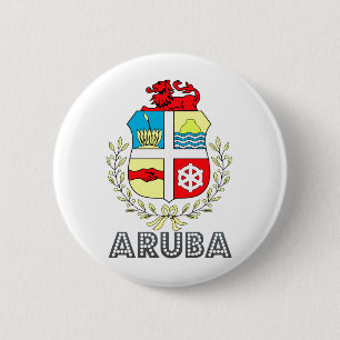 Aruba Coat of Arms 2 Inch Round Button