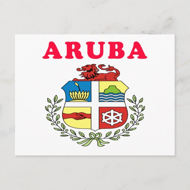 Aruba Coat Of Arms Designs Postcard (Front)