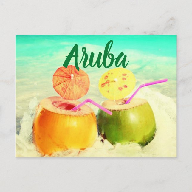 Aruba coconuts postcard (Front)