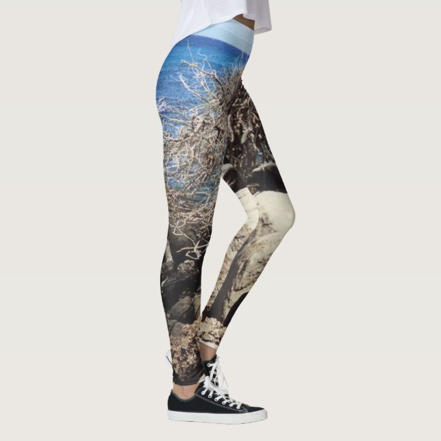 Aruba Divi Divi Tree And Ocean Leggings (Right)