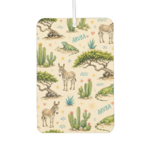 Aruba divi tree, donkey, iguana, cactus air freshener