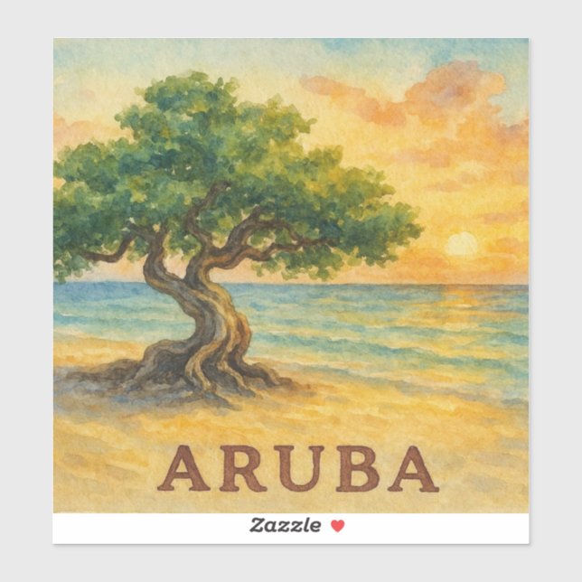 Aruba Eagle Beach Divi Tree Golden Hour (Sheet)