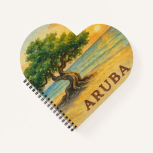Aruba Eagle Beach Divi Tree Golden Hour Notebook