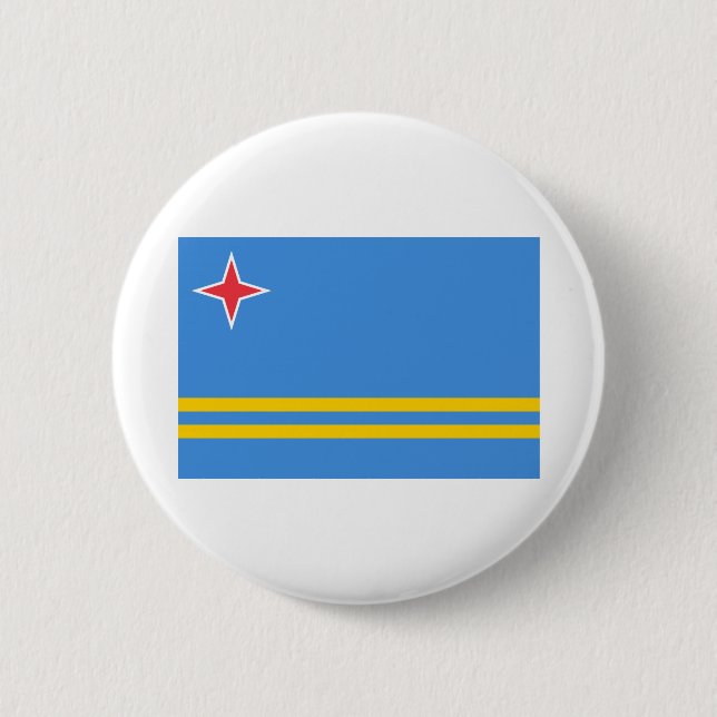 Aruba Flag 2 Inch Round Button (Front)