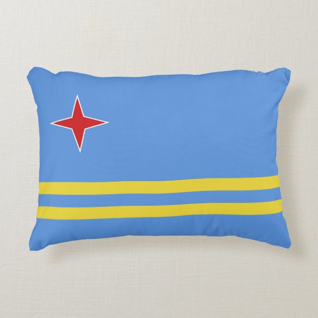 Aruba flag accent pillow (Front)