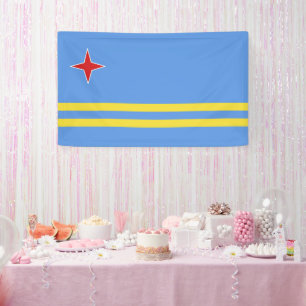 Aruba flag banner