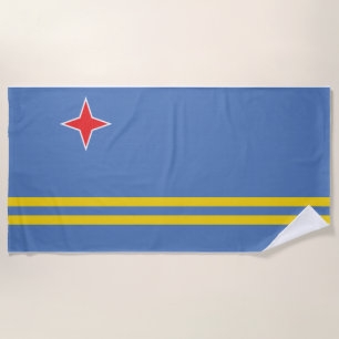 Aruba flag beach towel