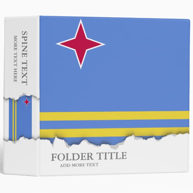 Aruba flag binder (Front/Spine)