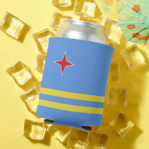 Aruba flag can cooler