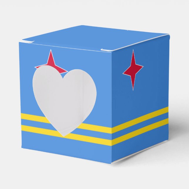 Aruba Flag Favor Box (Front Side)
