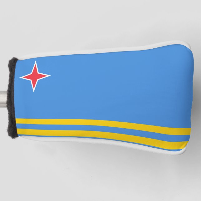Aruba flag golf head cover (Front)