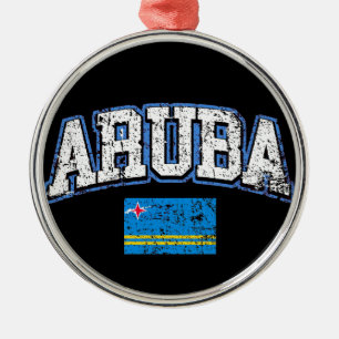 Aruba Flag Metal Ornament