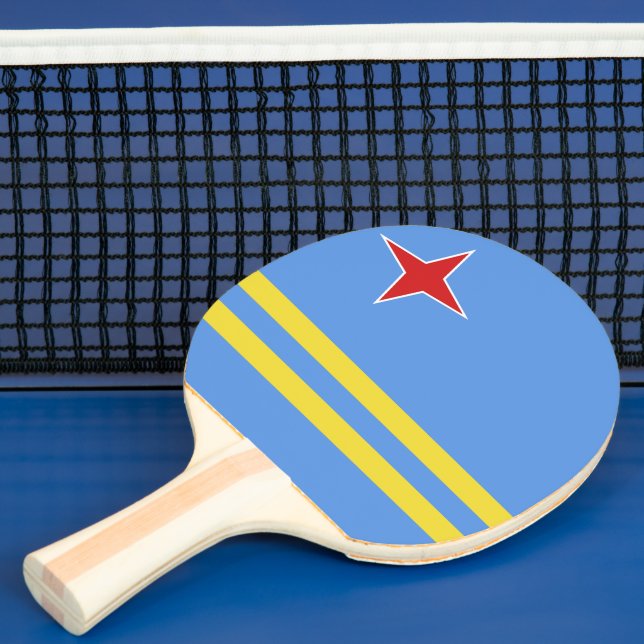 Aruba flag ping pong paddle (Insitu)