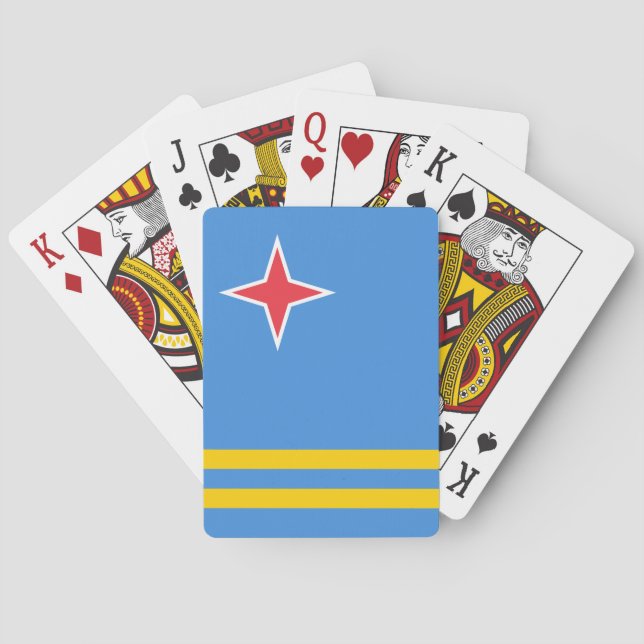 Aruba flag playing cards (Back)