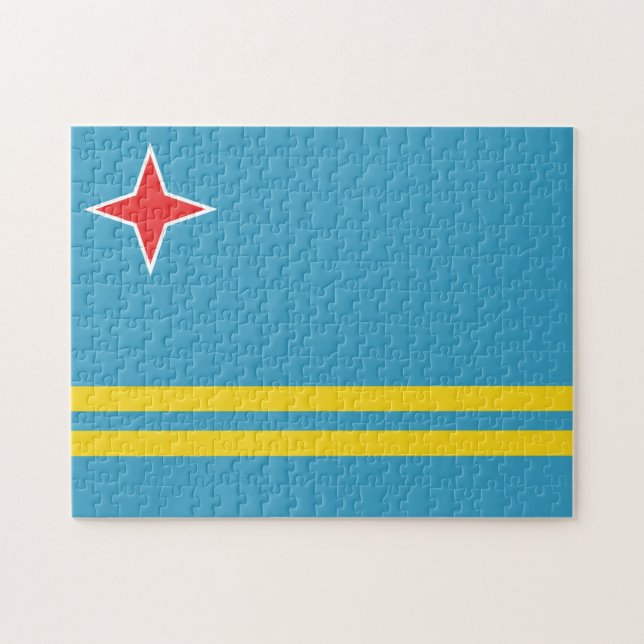 Aruba Flag Puzzle (Horizontal)