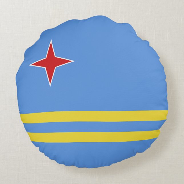 Aruba flag round pillow (Back)