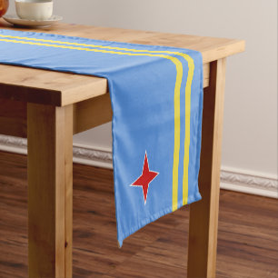 Aruba flag short table runner