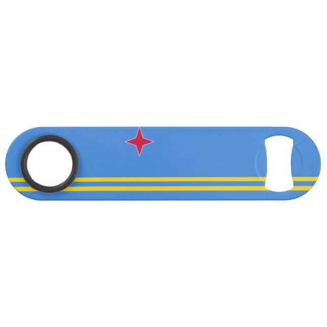 Aruba Flag Speed Bottle Opener (Back Horizontal)