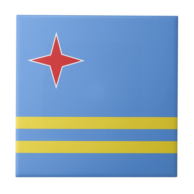 Aruba flag tile (Front)