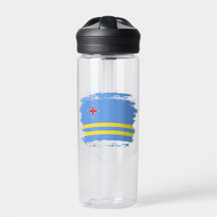 Aruba flag water bottle