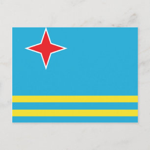 Aruba High quality Flag Postcard