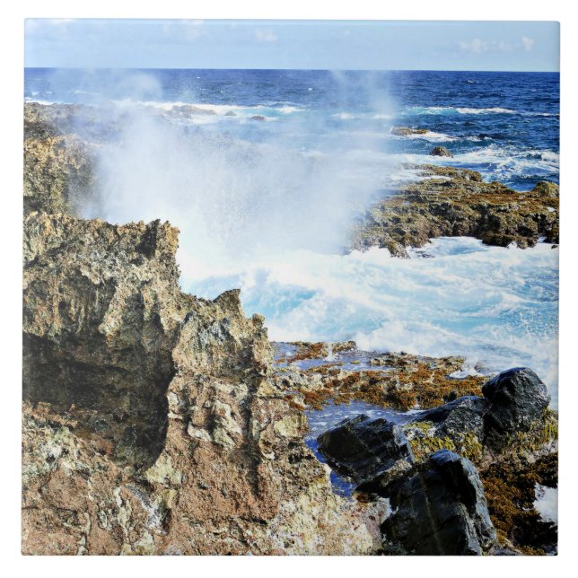 Aruba, island Caribbean Sea Tile (Front)