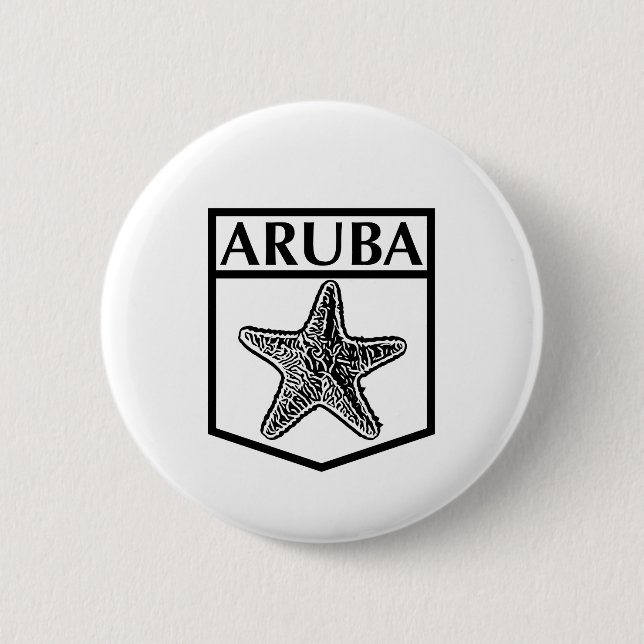 Aruba Island Design - Standard, 2¼ Inch Round Butt 2 Inch Round Button (Front)