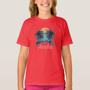 Aruba Island Design (Version 2) - Girls' Basic T-S T-Shirt