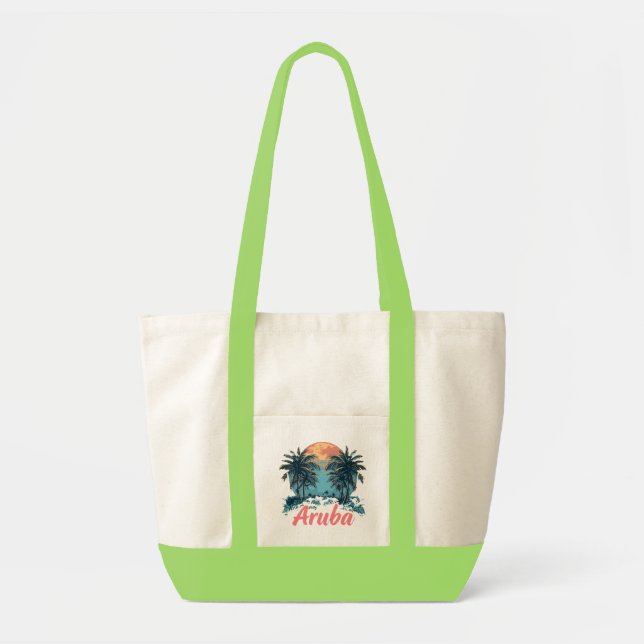 Aruba Island Design (Version 2) - Impulse Tote Bag (Front)