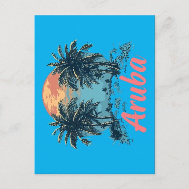 Aruba Island Design (Version 2) - Standard Postcar Postcard (Front)
