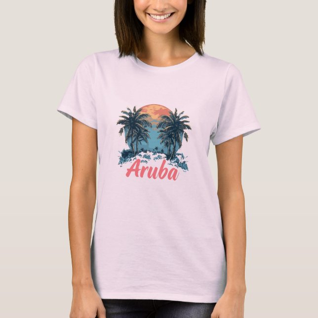 Aruba Island Design (Version 2) - Women's Basic T- T-Shirt (Front)