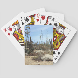 Aruba Landscape With Cactus Playing Cards