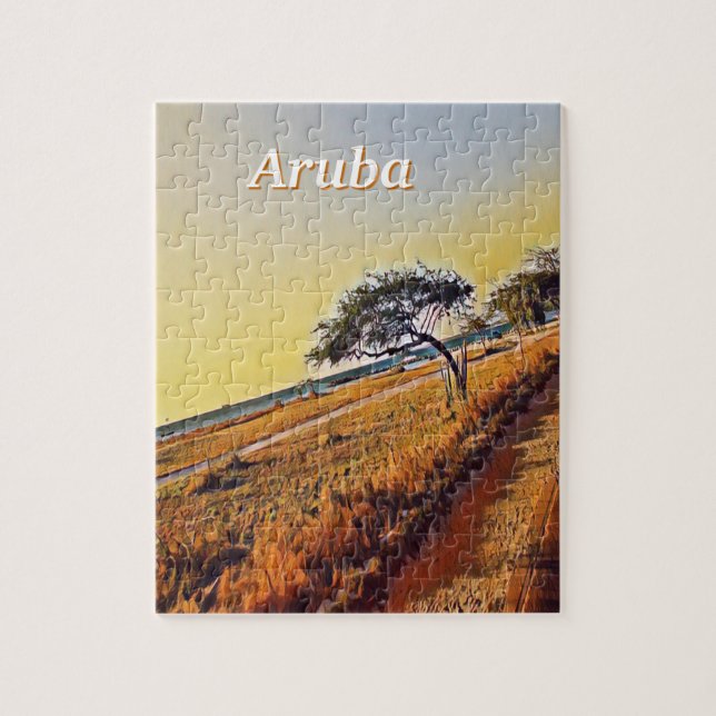 Aruba Landscape with Divi Divi Trees Jigsaw Puzzle (Vertical)