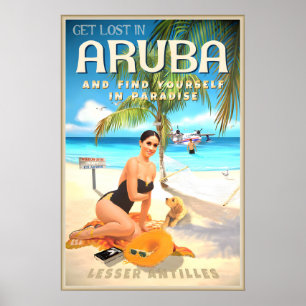 Aruba Lesser Antilles Oranjestad West Indies Beach Poster