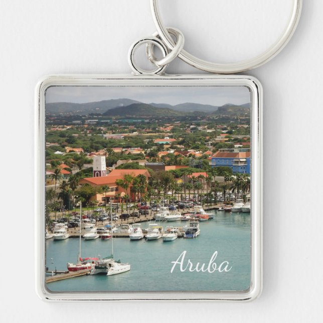 Aruba Marina Custom Keychain (Front)