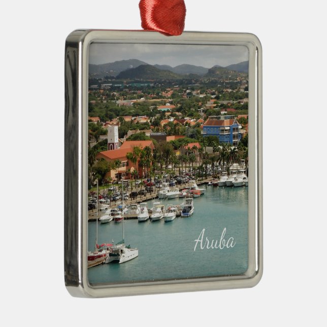 Aruba Marina Metal Ornament (Right)