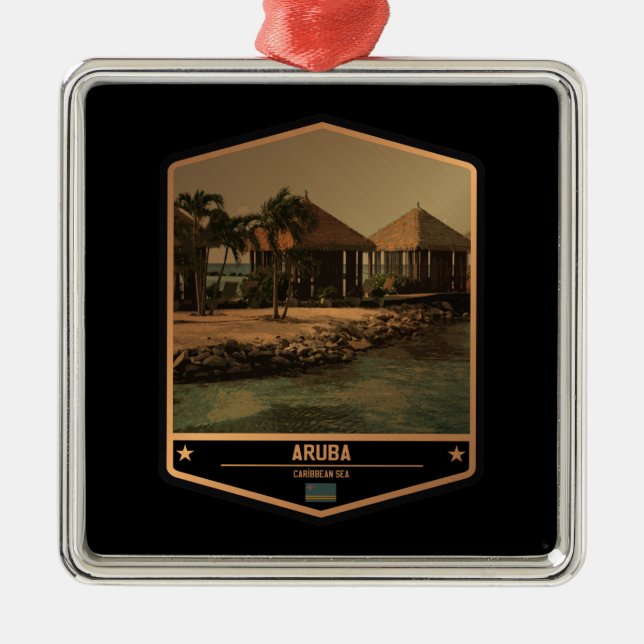 Aruba Metal Ornament (Front)