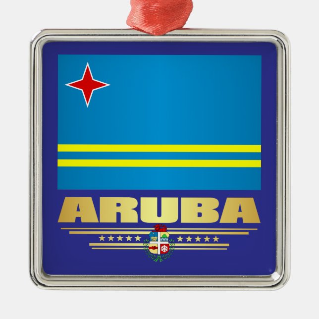 Aruba Metal Ornament (Front)