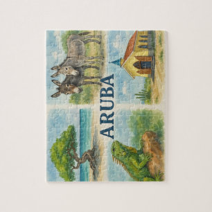 Aruba multiview watercolor jigsaw puzzle