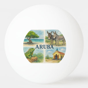 Aruba multiview watercolor ping pong ball