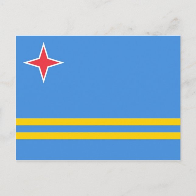 Aruba National World Flag Postcard (Front)