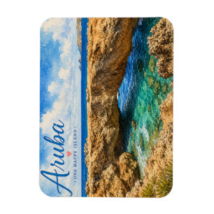 Aruba Natural Bridge rock formation Caribbean  Magnet