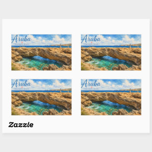Aruba Natural Bridge rock formation Caribbean  Sticker