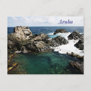 aruba, natural pool postcard
