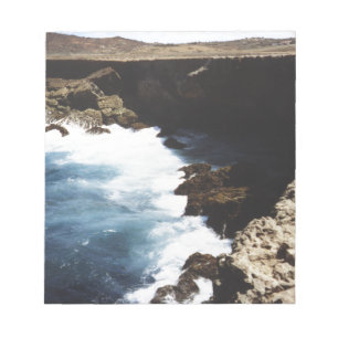 Aruba Ocean Crashing On The Rocks Notepad
