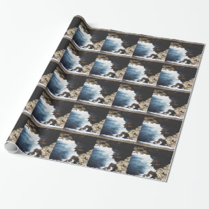 Aruba Ocean Crashing On The Rocks Wrapping Paper