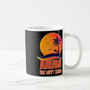 Aruba One Happy Island Beautiful Sunset Beach  Coffee Mug