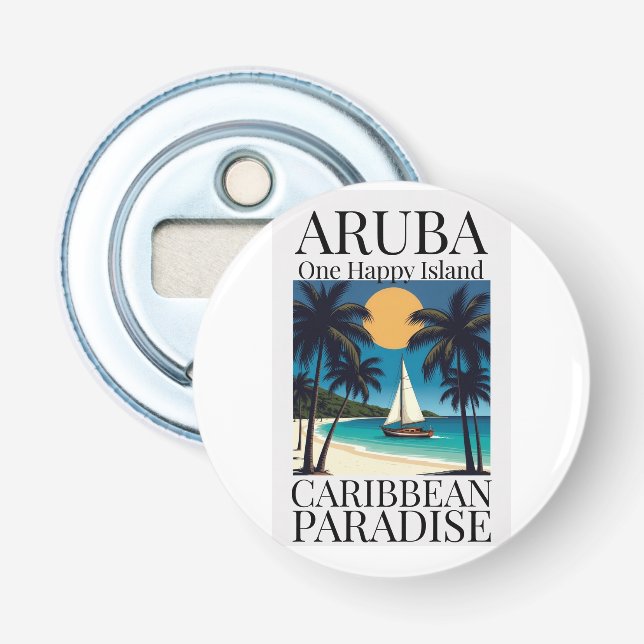 Aruba One Happy Island  Bottle Opener (Front)